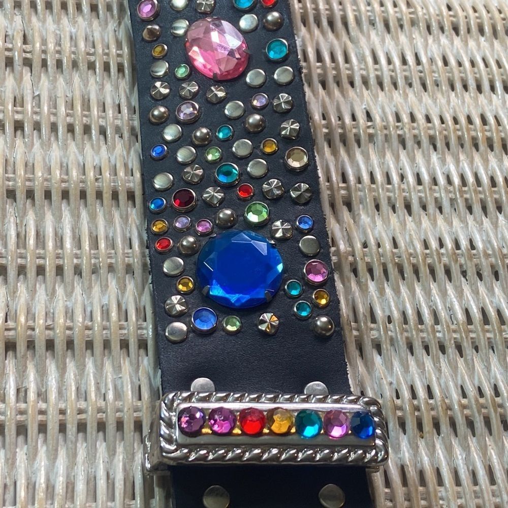 Cowboy C 1989 Alamo Design R Rhinestone  Unixes Belt One Size - Picture 15 of 16